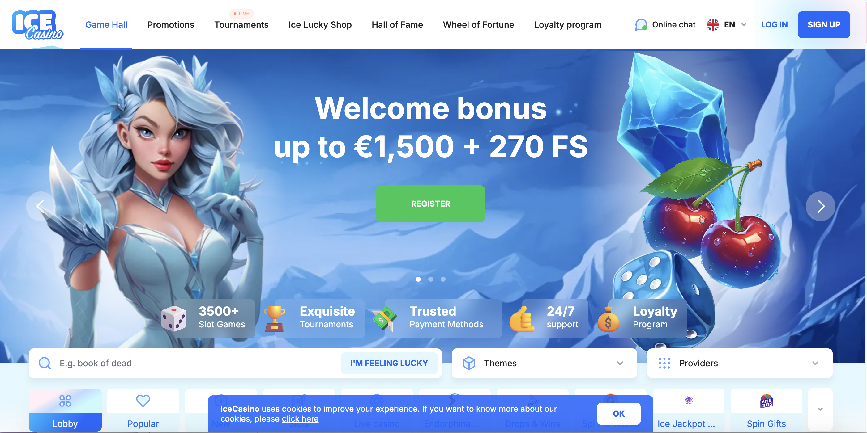 IceCasino Review: €1500 Welcome Bonus, 7000+ Games & 24/7 Support